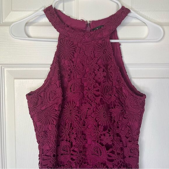 Lulus Women's Love Poem Lace Halter Mini Cocktail Dress- Size Small - Picture 5 of 7